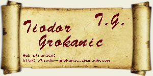 Tiodor Grokanić vizit kartica